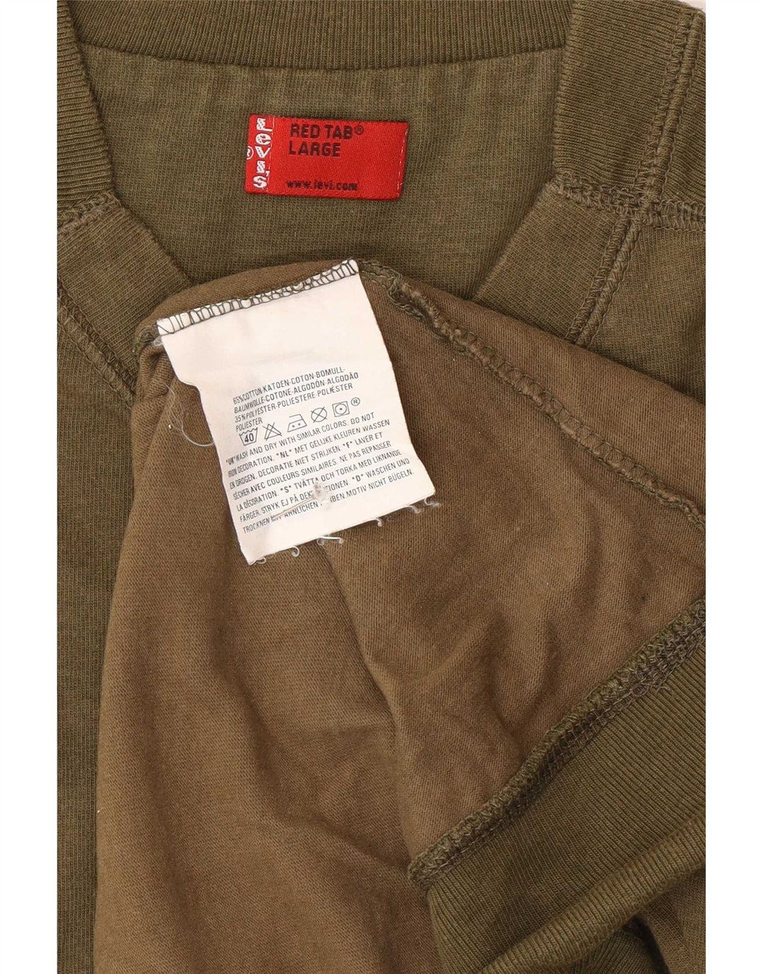 Levi's T-Shirt Homme Vert Large Coton