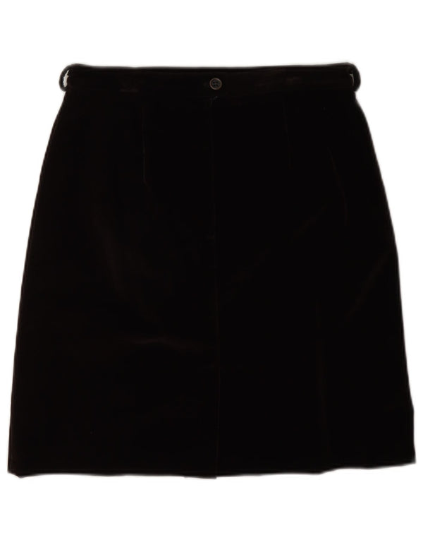Prisma Jupe trapèze en velours pour femme UK 10 Small W26 Acrylique noir