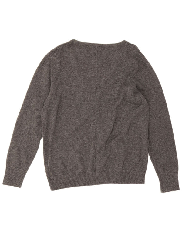 Fat Face Womens Cardigan Sweater UK 16 Grande laine grise