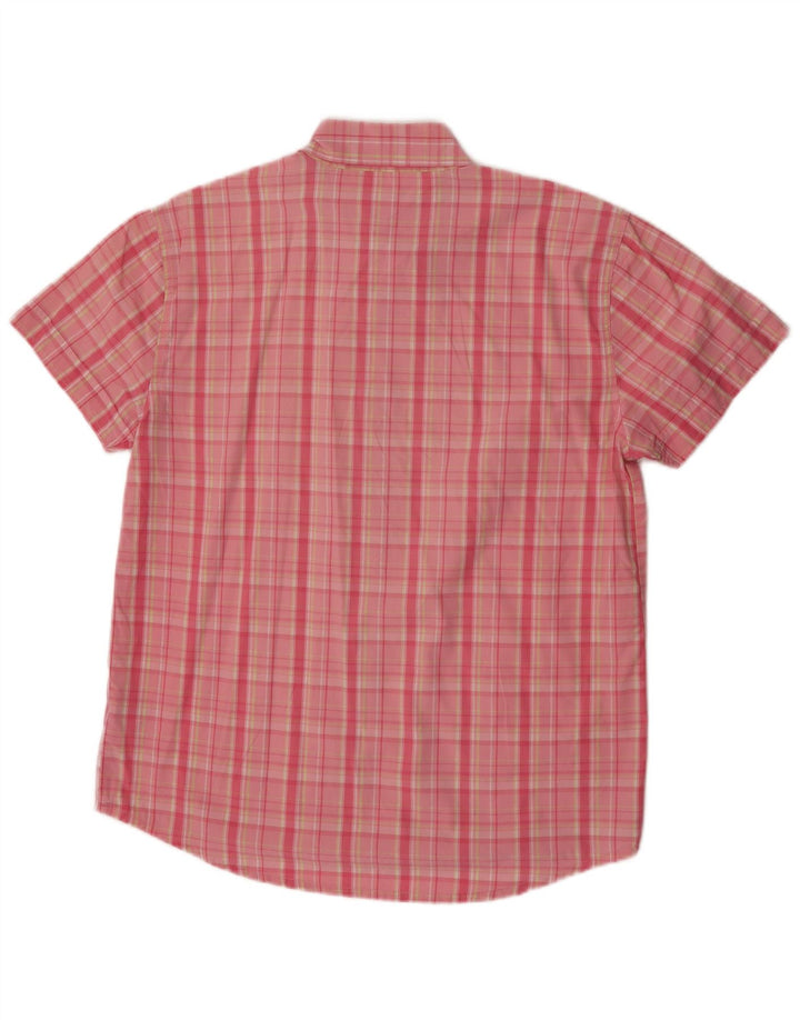 PEPE Jeans Chemise à Manches Courtes Homme Rose Moyen à Carreaux Coton