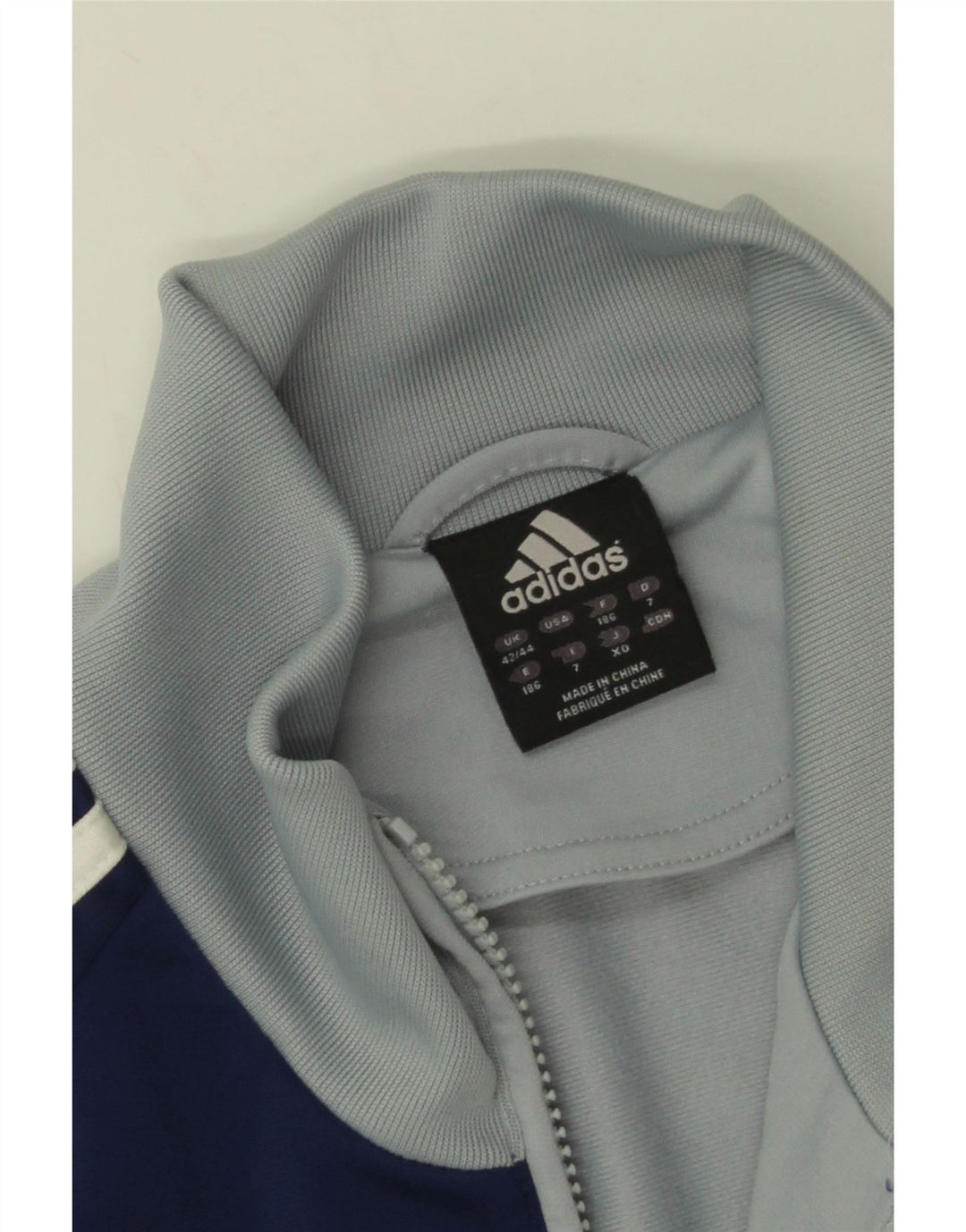 Adidas Veste de survêtement pour homme UK 42/44 Large Gris Colorblock Polyester