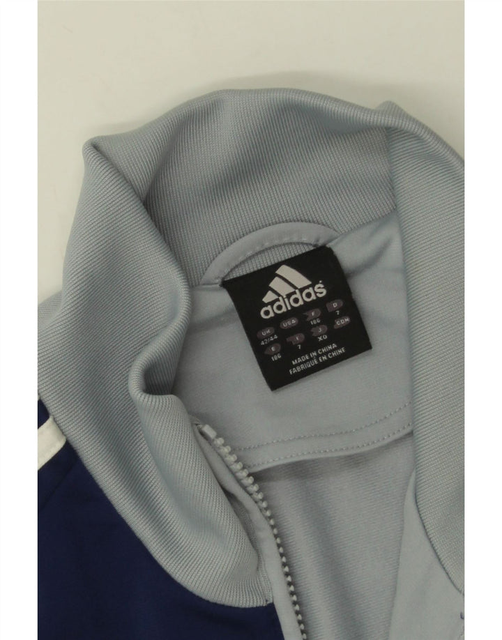 Adidas Veste de survêtement pour homme UK 42/44 Large Gris Colorblock Polyester
