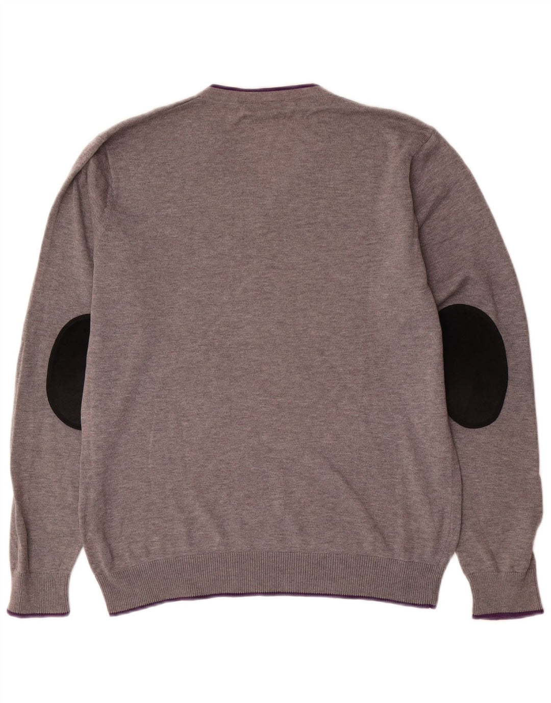 Gant Pull Col V Homme Gris Moyen Colorblock Coton