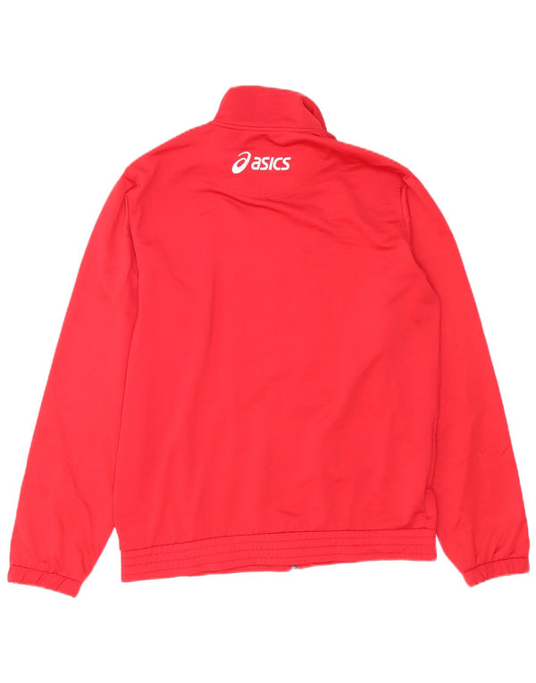 ASICS Veste de survêtement pour homme en polyester color block rouge moyen