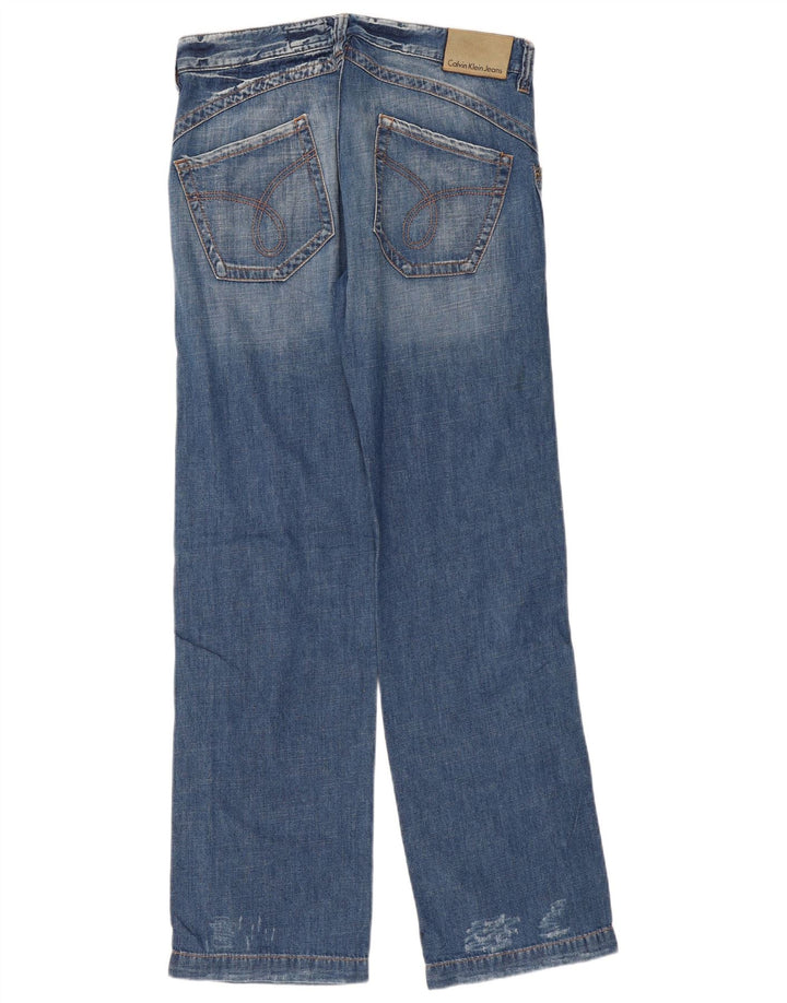 CALVIN KLEIN Jean droit homme W34 L34 bleu coton