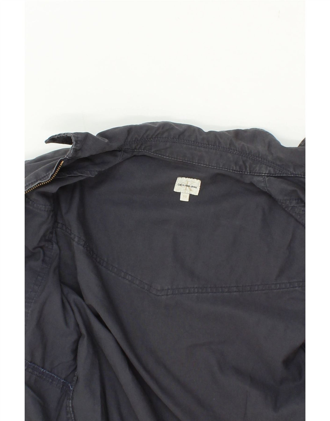 CALVIN KLEIN JEANS Girls Utility Jacket 9-10 Years Grey Cotton Vintage Calvin Klein Jeans and Second-Hand Calvin Klein Jeans from Messina Hembry 