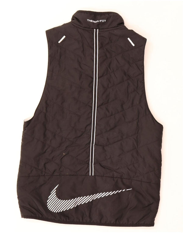 Nike Womens Therma-Fit Graphic Rembourré Gilet UK 10 Petit Noir Polyester