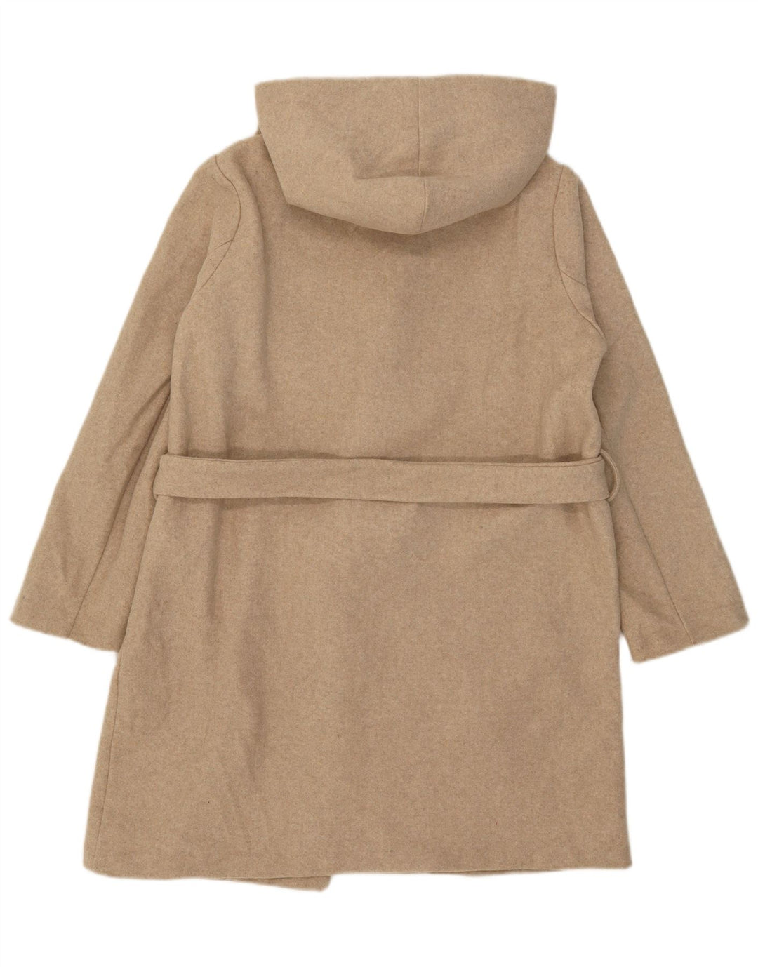 Zara Manteau à capuche pour femme UK 44 Polyester beige moyen