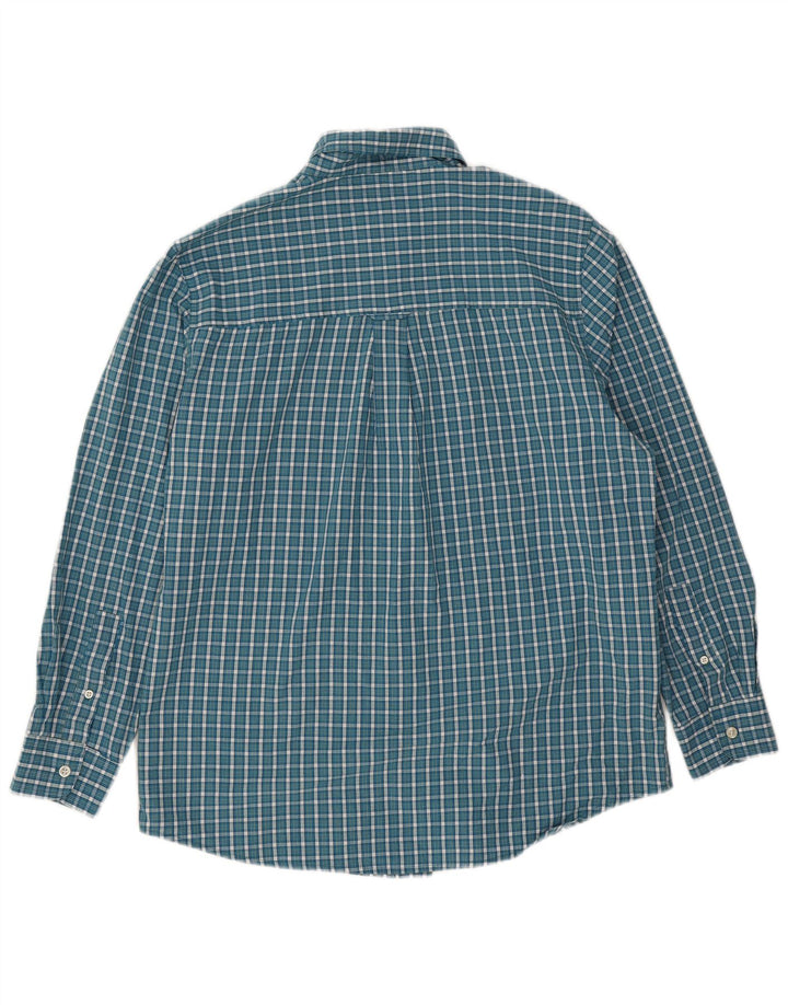 Chaps Chemise Easy Care Homme Bleu Moyen à Carreaux en Coton