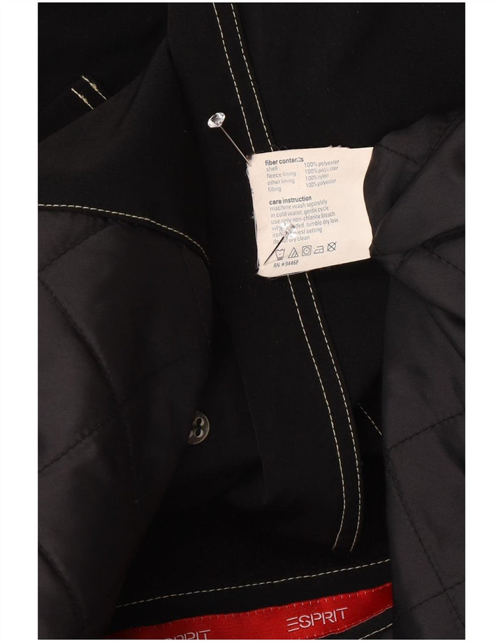 Esprit Caban Sherpa Femme UK 18 XL Noir Polyester