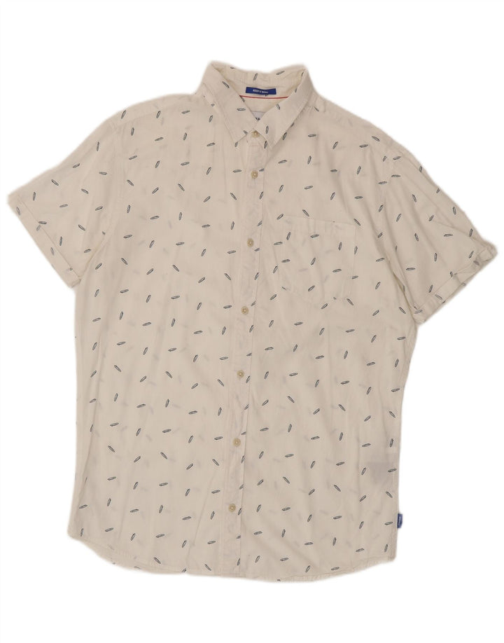 Jack & Jones Chemise à manches courtes pour homme en coton à pois blancs