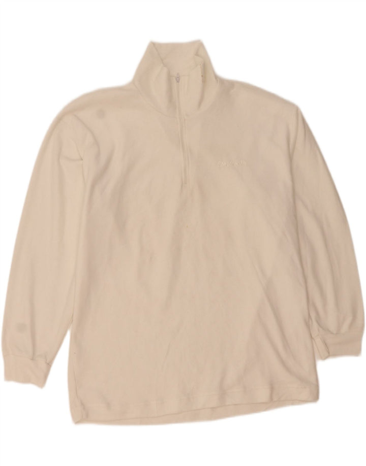 Campagnolo Sweat-shirt à col zippé pour homme XL Blanc Polyester
