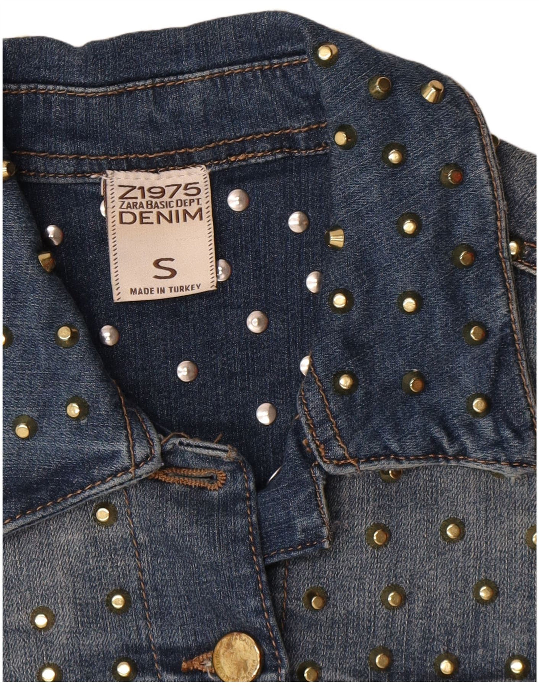 Zara Womens Crop Denim Jacket UK 10 Petit Bleu Coton