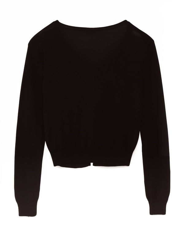Max & Co. Haut cardigan court pour femme UK 12 Noir moyen