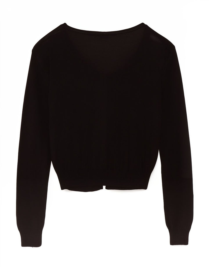 Max & Co. Haut cardigan court pour femme UK 12 Noir moyen