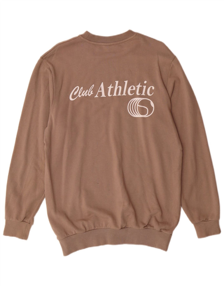 JACK & JONES Sweat-Shirt Graphique Homme Beige Moyen Coton