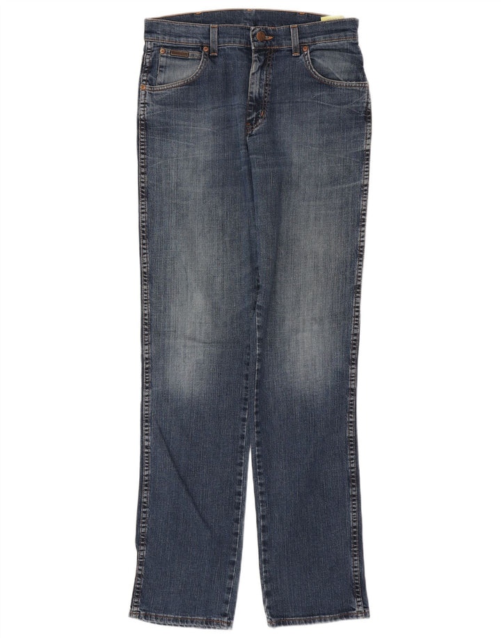 WRANGLER Jean Droit Texas Stretch Homme W32 L36 Bleu Coton