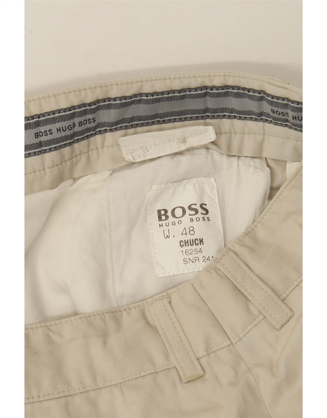 HUGO BOSS Pantalon de costume droit Chuck pour homme IT 48 Medium W30 L31 Beige