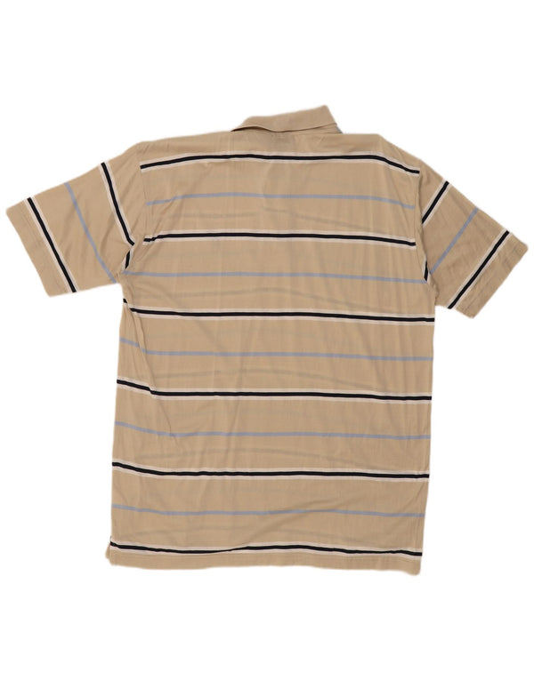 CONTE OF FLORENCE Polo Homme XL Coton Rayé Beige