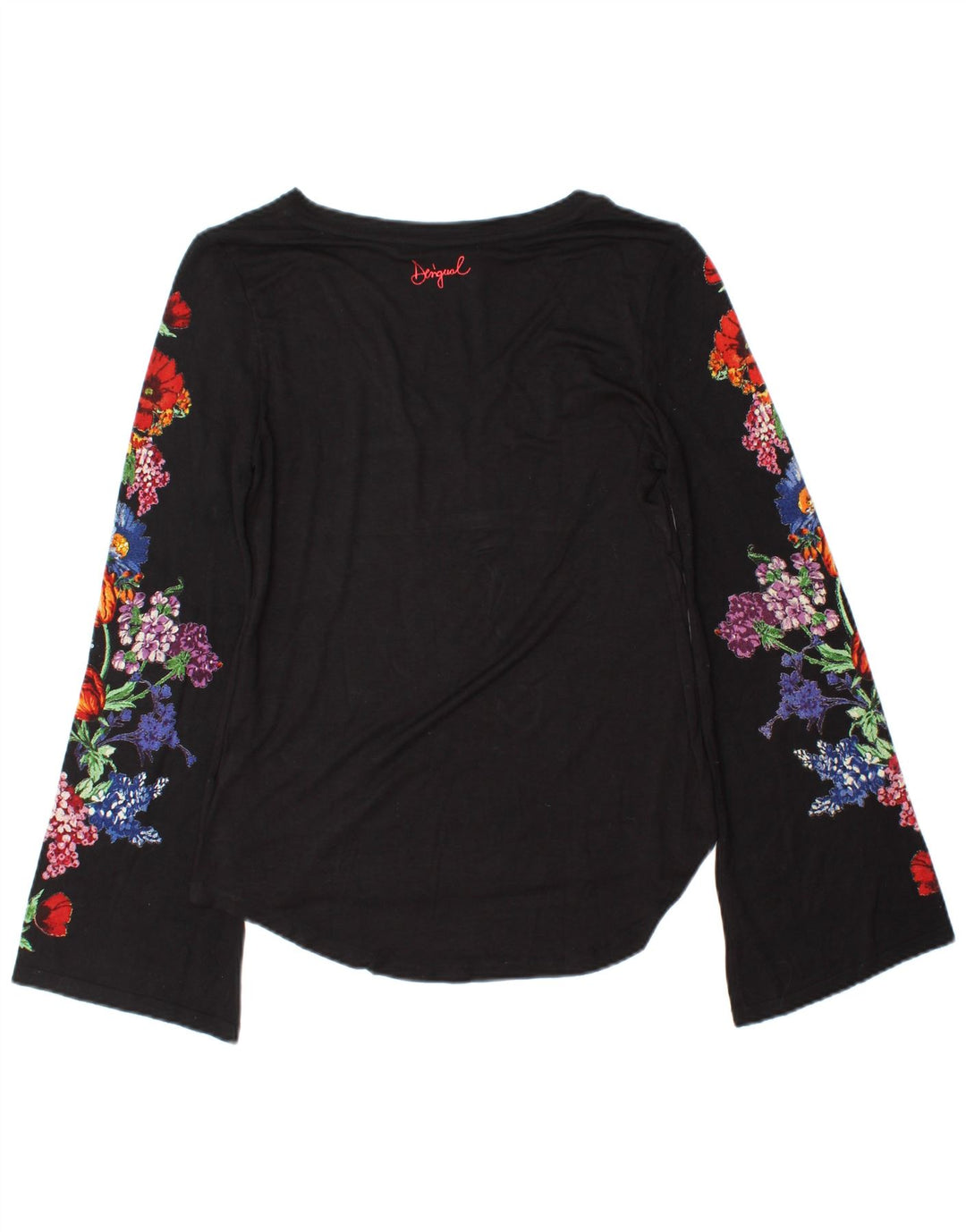 Desigual Haut à manches longues pour femme UK 10 Petit Noir Floral