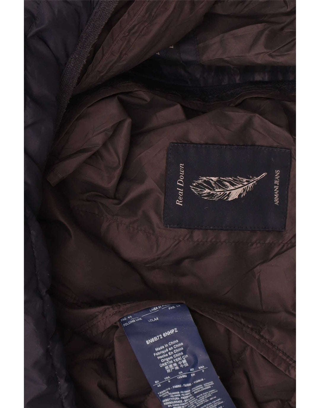 Armani Jeans Veste Rembourrée IT 48 Bleu Marine Moyen Polyamide Homme