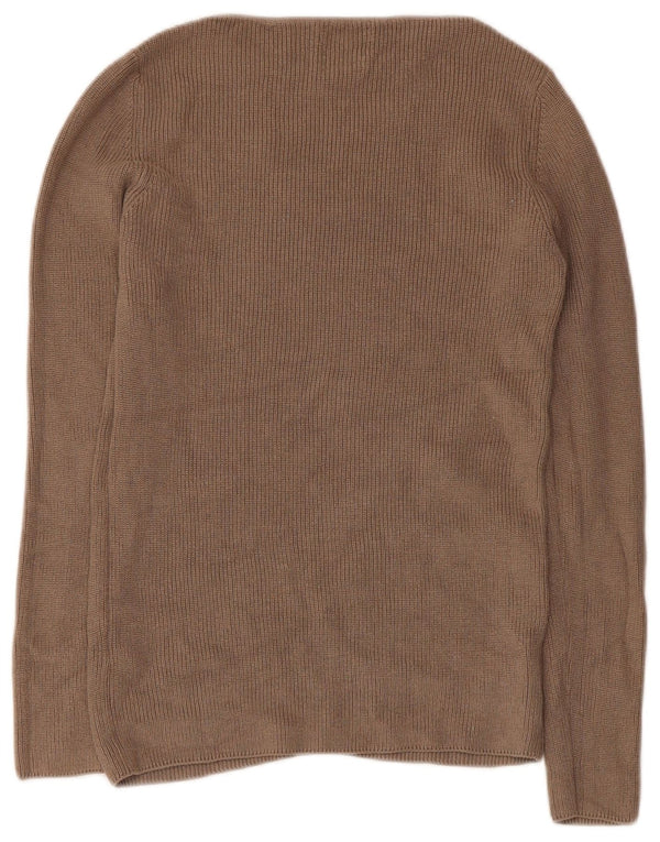 Massimo Dutti Pull col bateau pour femme UK 8 Petit coton beige