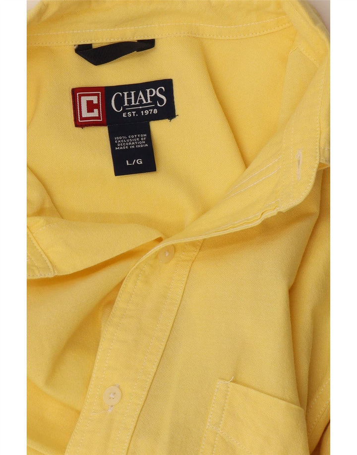 Chaps Chemise Homme Large Jaune Coton