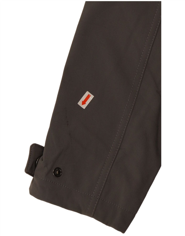 CALVIN KLEIN Veste coupe-vent à capuche pour femme UK 6 XS Gris Polyester