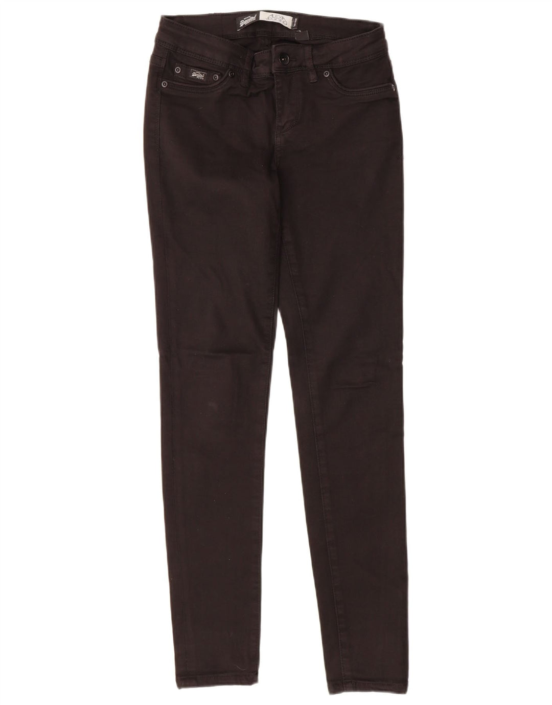 SUPERDRY Womens Jegging Jeans W26 L30 Black Cotton