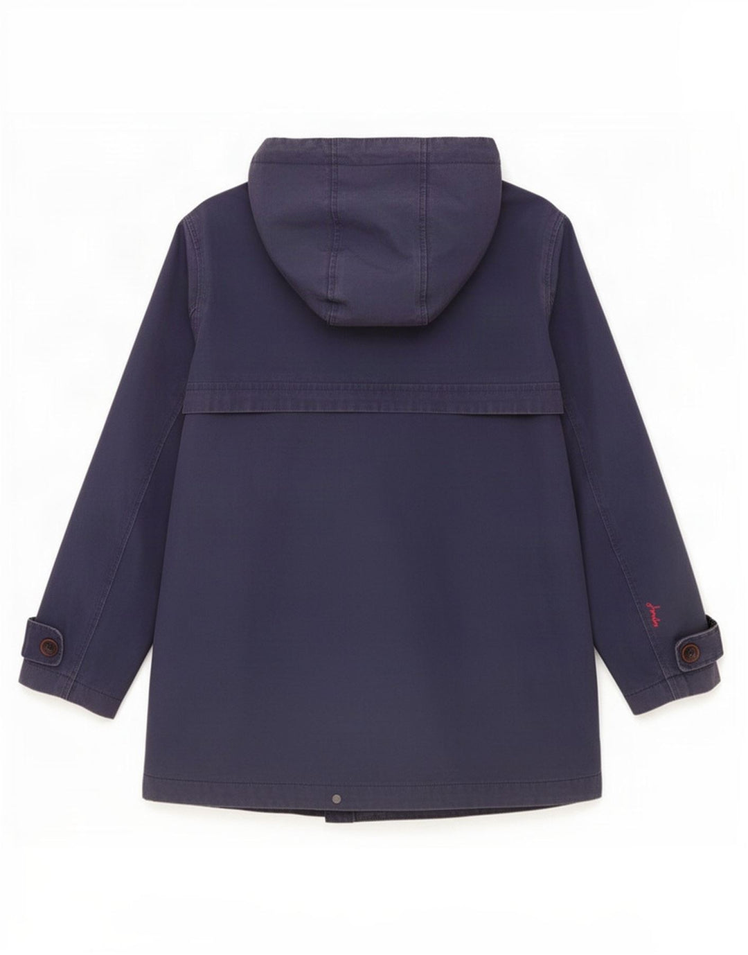 Joules Veste de pluie à capuche pour femme UK 12 Bleu marine moyen Coton