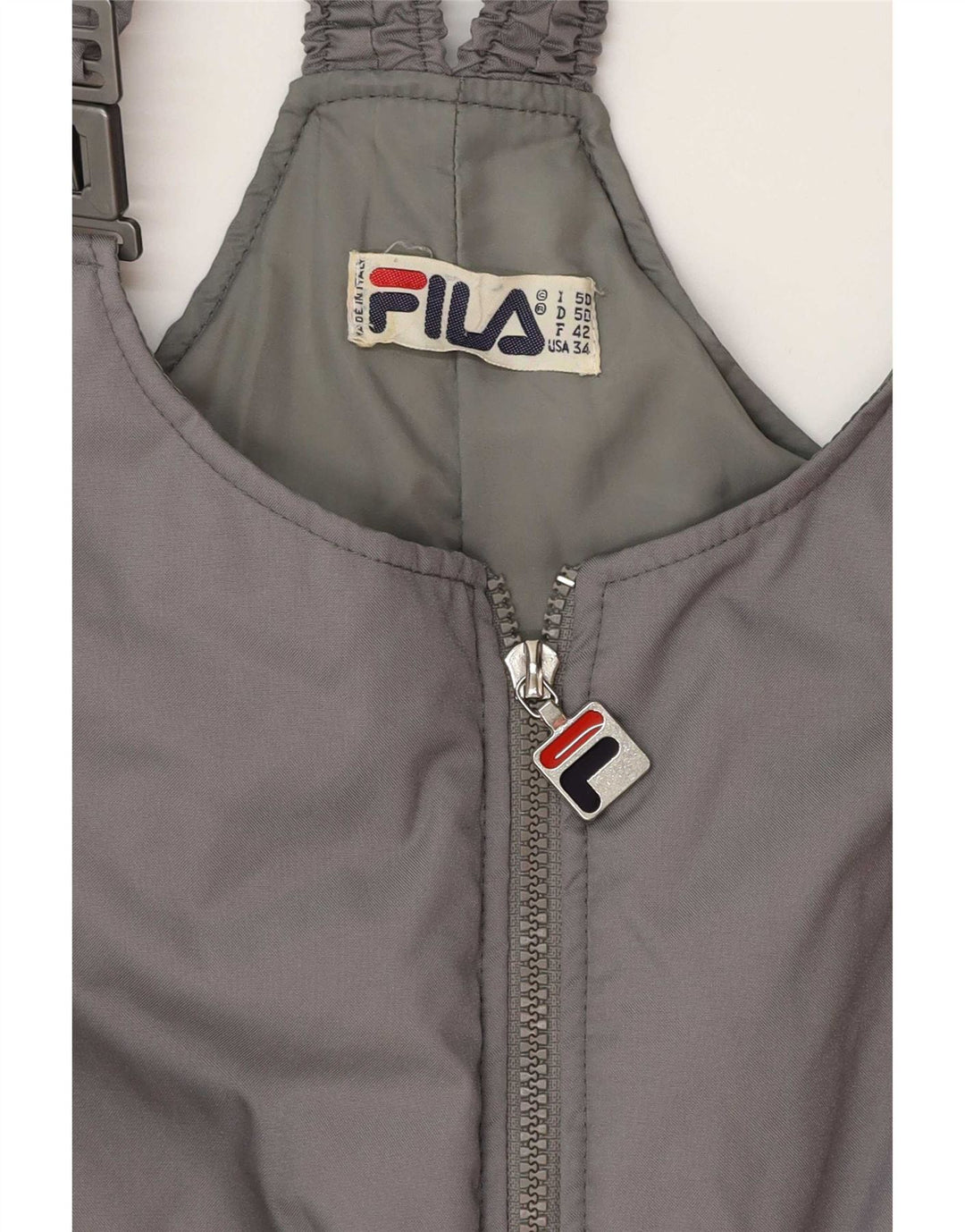 Fila Combinaison de ski sans manches pour homme IT 50 Large Gris