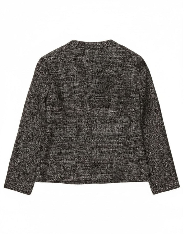 Eastex Veste Blazer 1 Bouton pour Femme UK 12 Polyester Moucheté Gris Moyen