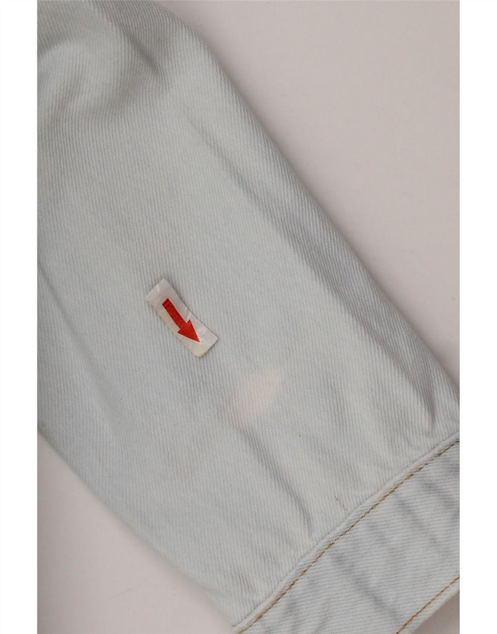 Levi's Veste en Jean Crop Femme UK 12 Bleu Moyen Coton