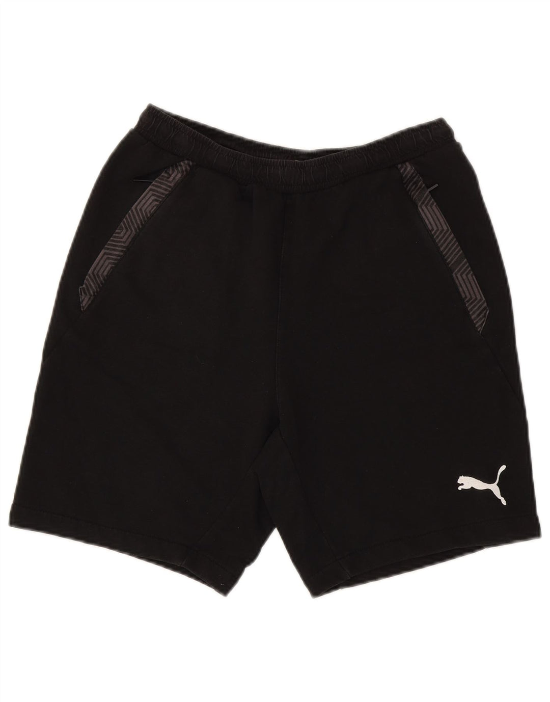 Puma Short de sport pour homme, petit, noir, coton