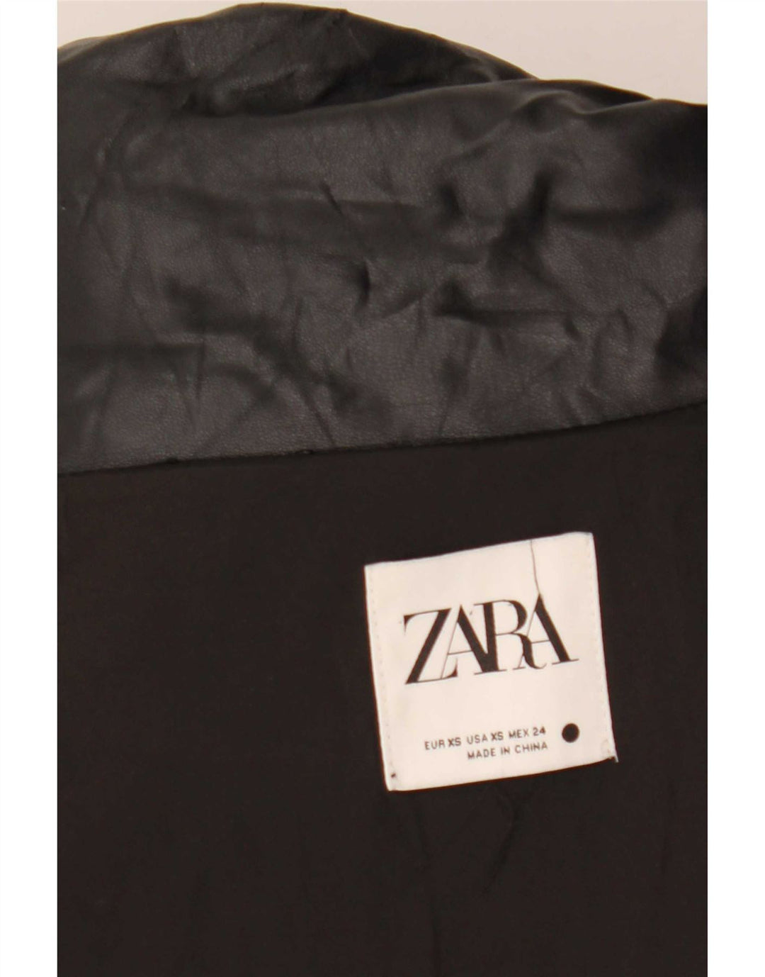 Zara Veste matelassée surdimensionnée pour femme UK 6 XS Noir
