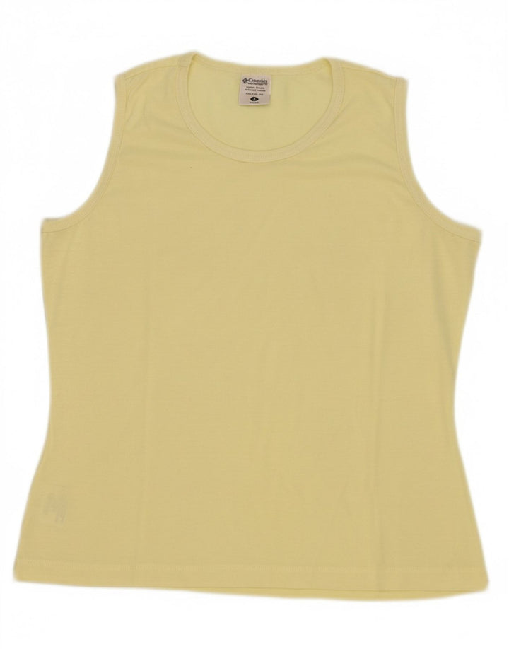 COLUMBIA Womens Vest Top UK 16 Large Yellow Polyester