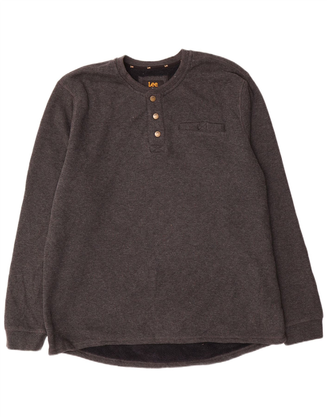 Lee Mens Regular Fit Sweatshirt Jumper XL Gris Moucheté Coton