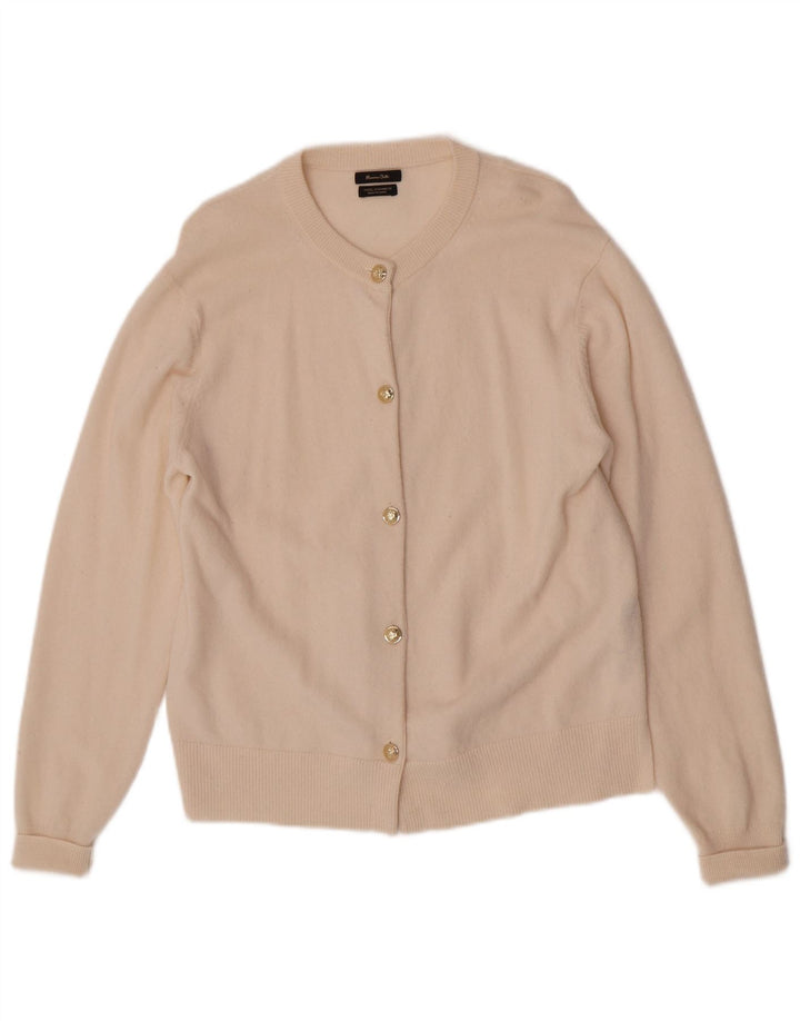 Massimo Dutti Cardigan pour femme en laine beige moyen UK 14