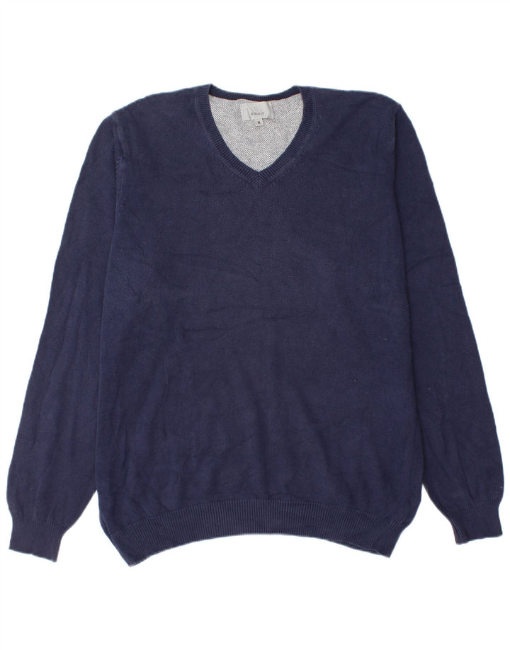 Marks & Spencer Pull Regular Fit Col V Homme Bleu Marine Moyen