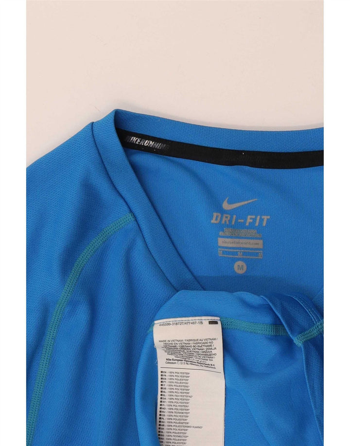 Nike Homme Dri Fit T-Shirt Haut Bleu Moyen Polyester