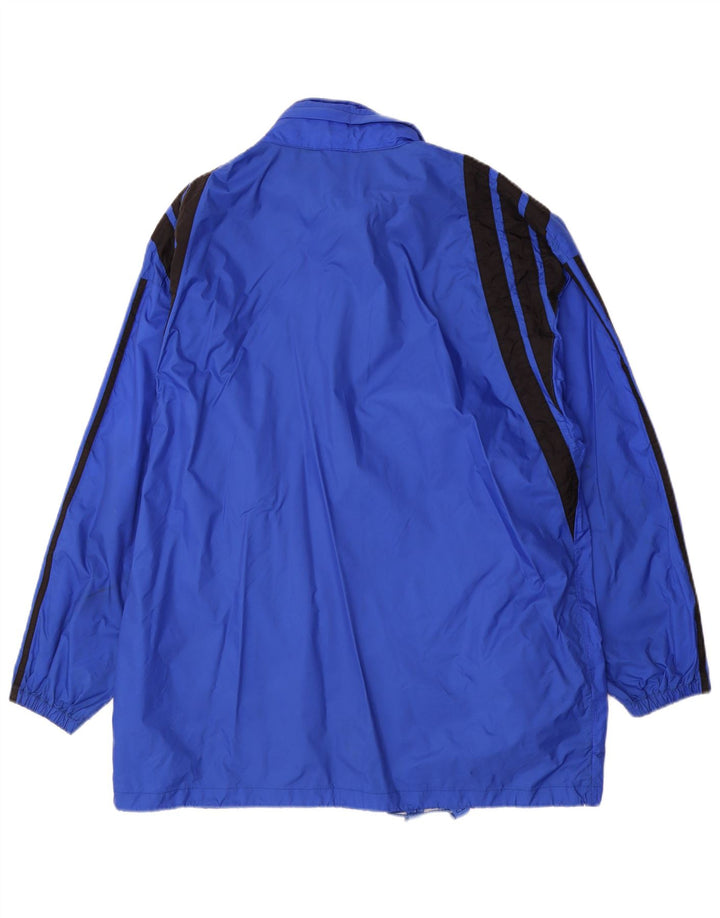 Adidas Veste de pluie pour homme UK 44/46 Large Bleu Colorblock Polyamide