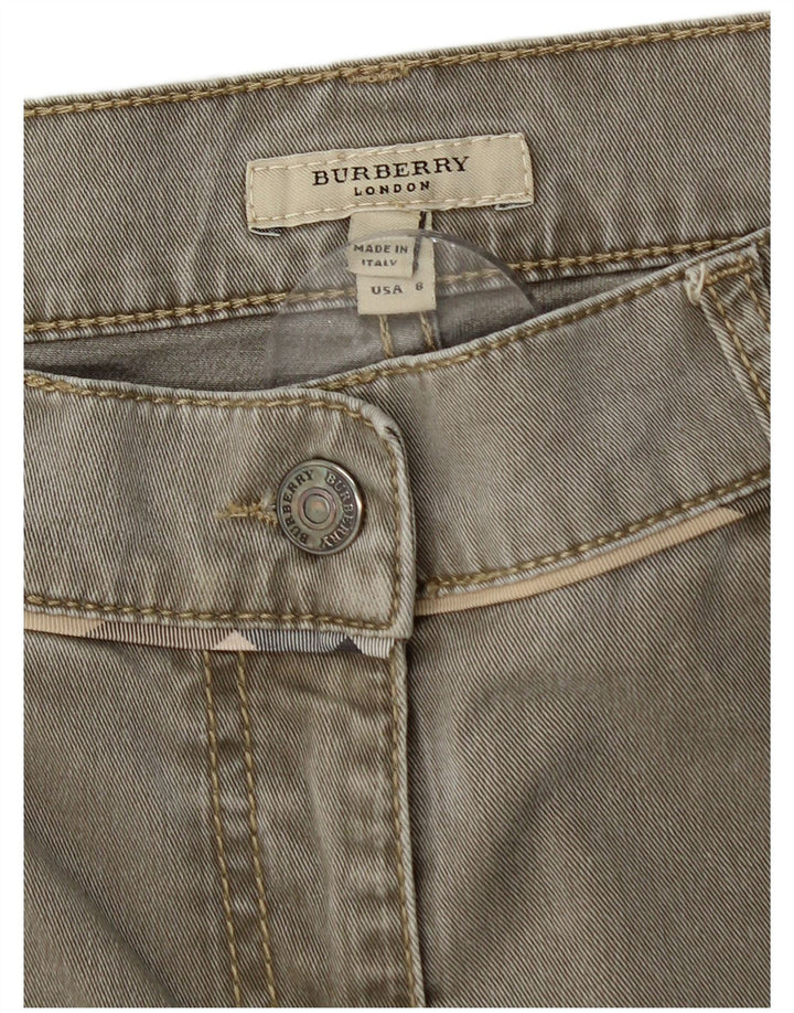 BURBERRY Jean droit pour femme UK 10 Small W32 L29 Coton kaki