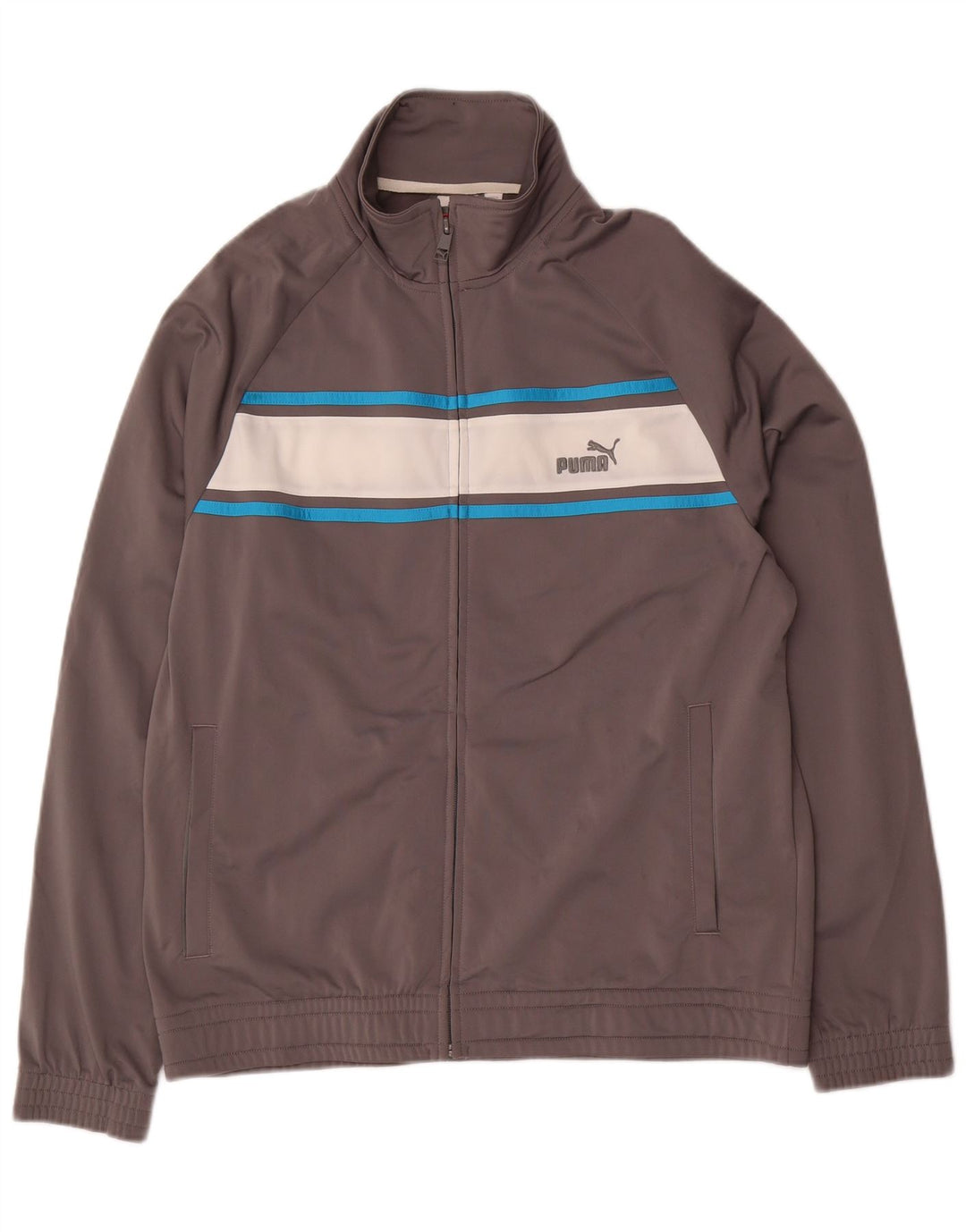 PUMA Veste de Survêtement Homme Gris Moyen Colorblock Polyester