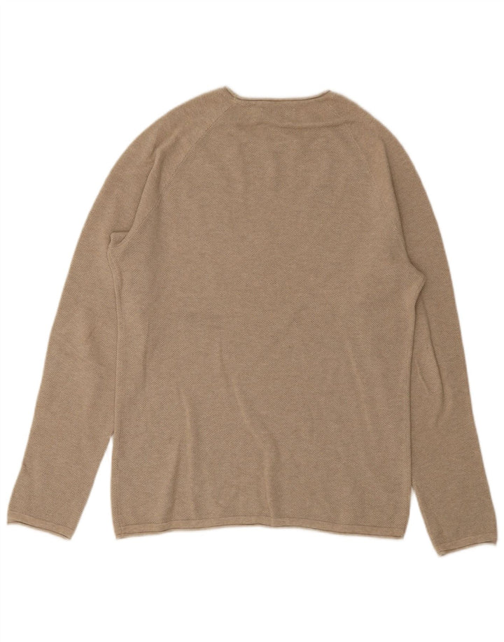 Jack & Jones Pull Col Bateau Homme Petit Beige