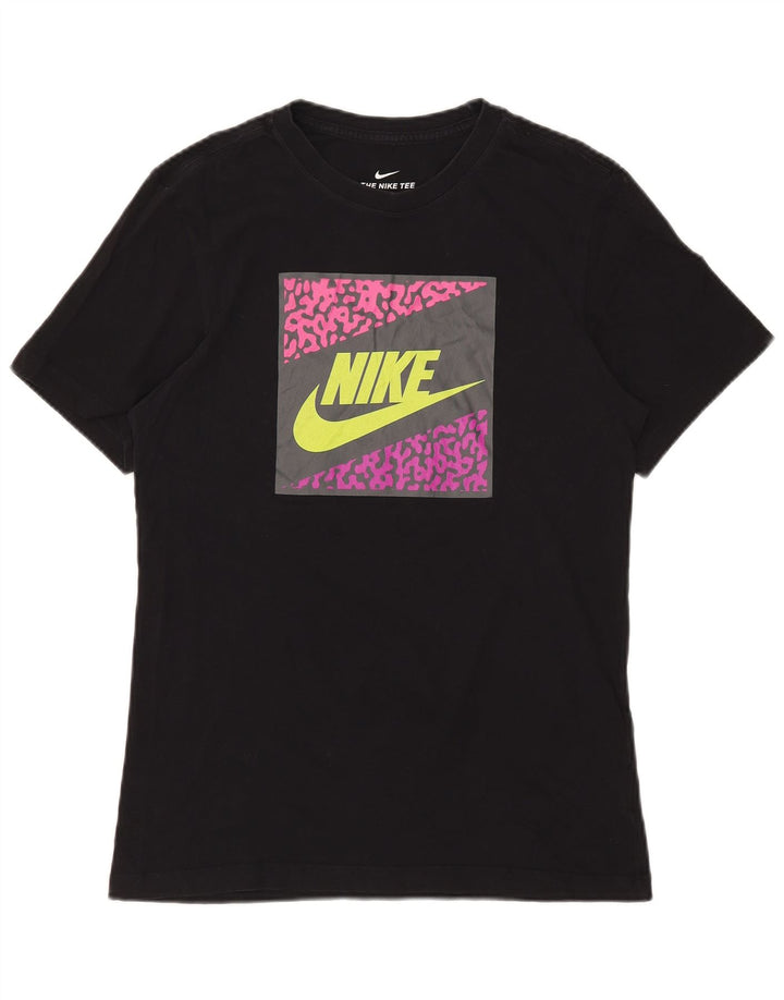Nike T-shirt graphique pour homme en coton noir Taille S