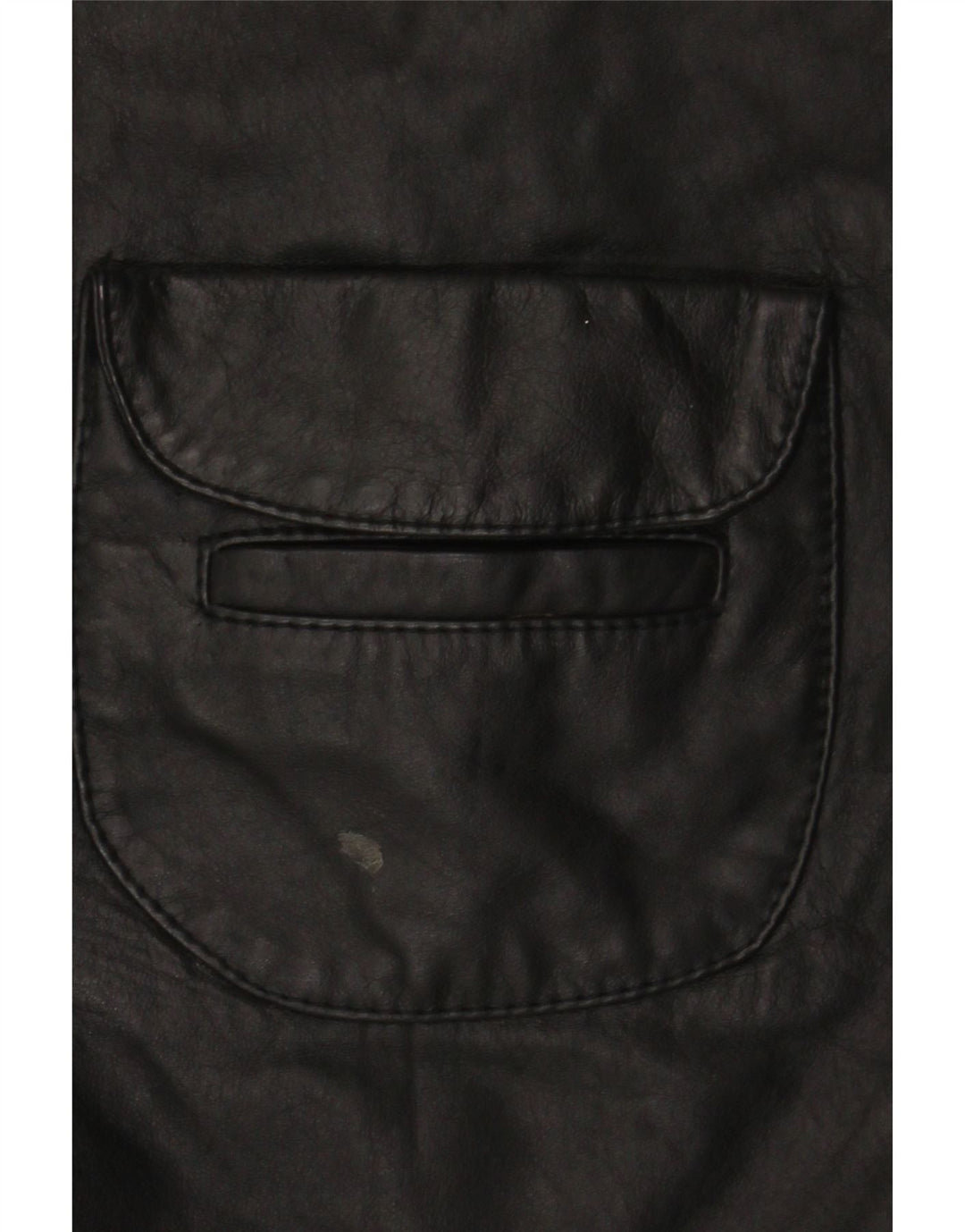 gilet en cuir femme vintage UK 14 Moyen Noir
