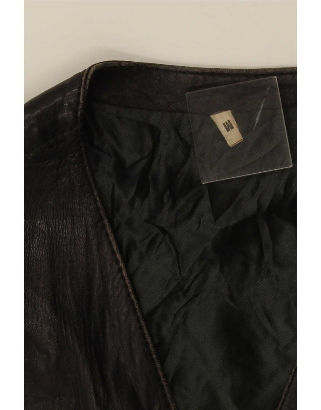 gilet en cuir homme vintage noir moyen