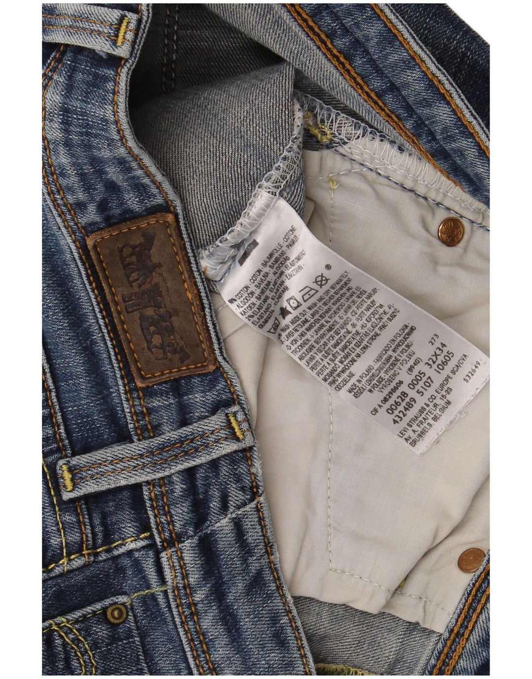 Levi's Short en Jean Femme W32 Large Bleu Coton