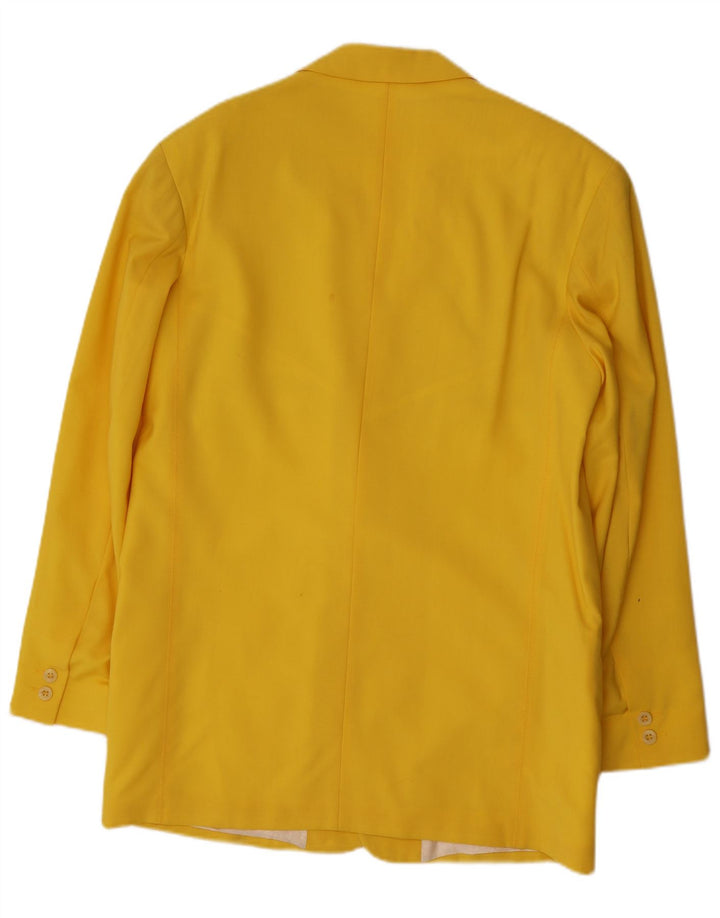 VINTAGE Homme 2 Bouton Blazer Veste UK 40 Grande Laine Jaune