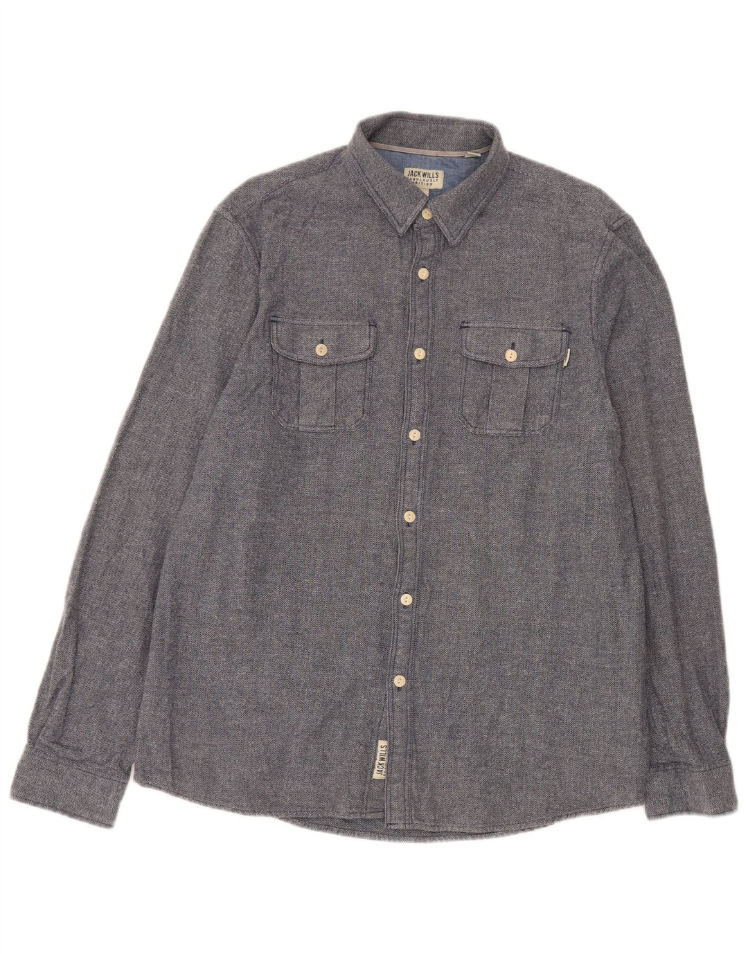 Jack Wills Chemise Homme Grand Bleu Chevrons Coton